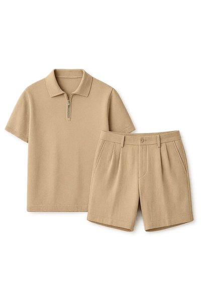 Ensemble Estival Décontracté pour Homme – Kaki