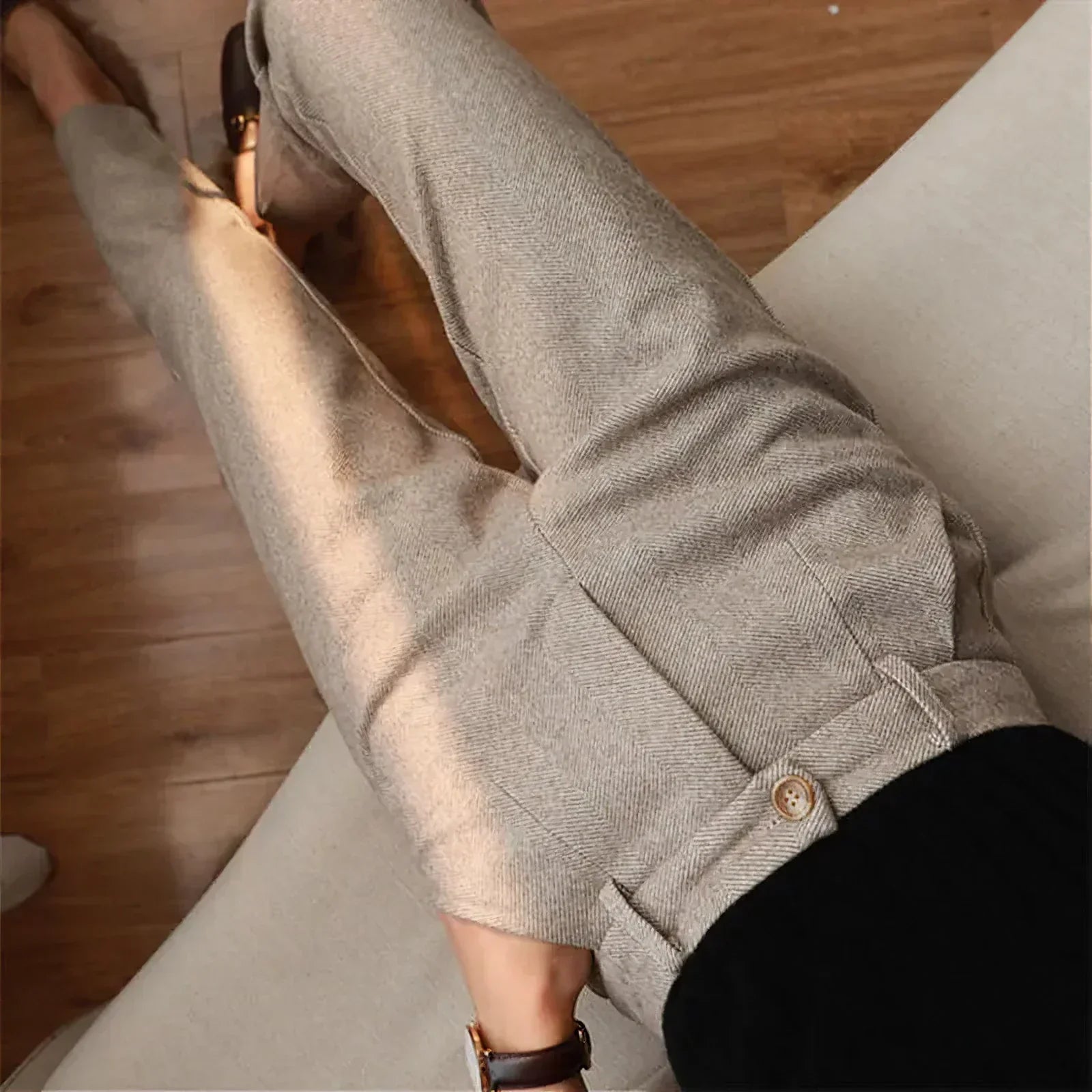 Pantalon en Laine Homme – Coupe Slim Raffinée pour Look Soigné