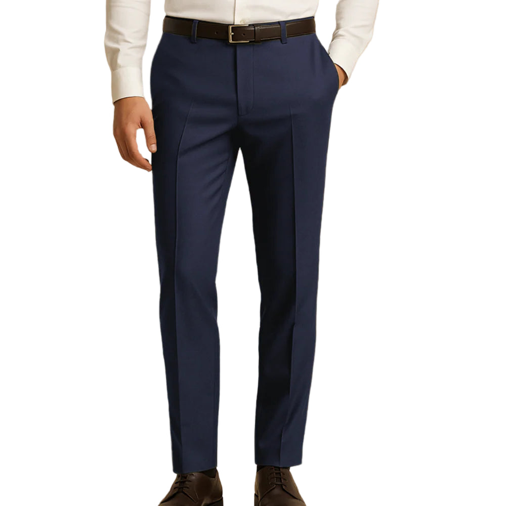 Pantalon Habillé pour Homme – Coupe Droite avec Détails Raffinés