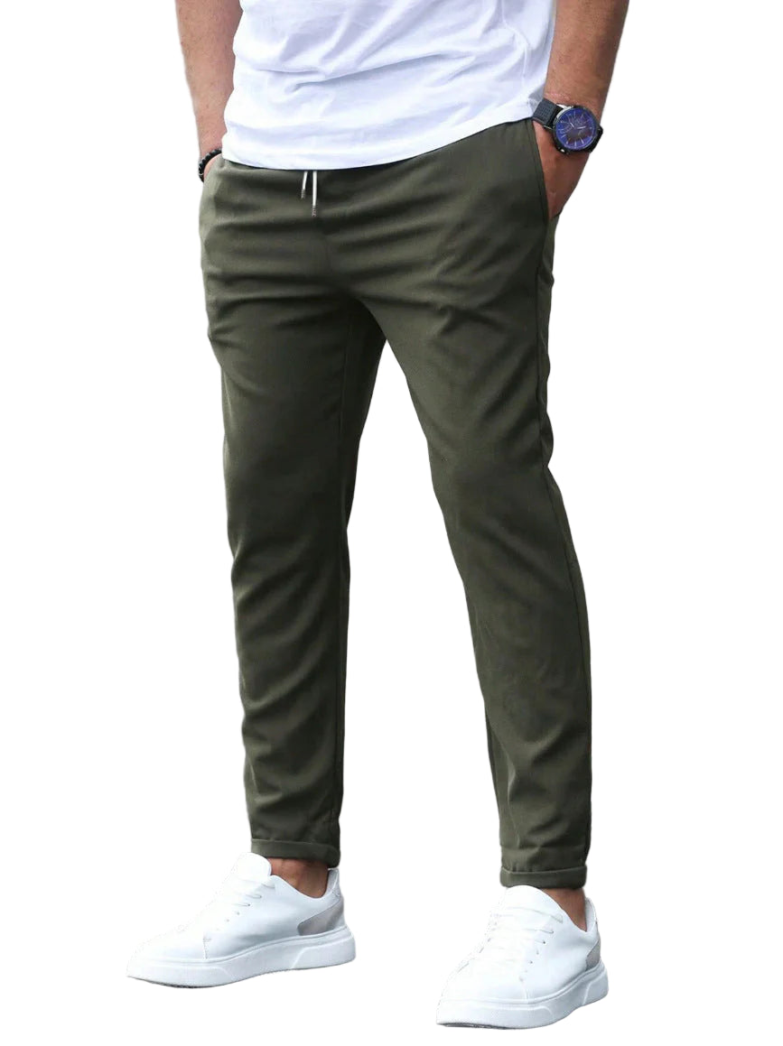 Pantalon Ajusté Extensible Homme – Coupe Fuselée Moderne Quotidien