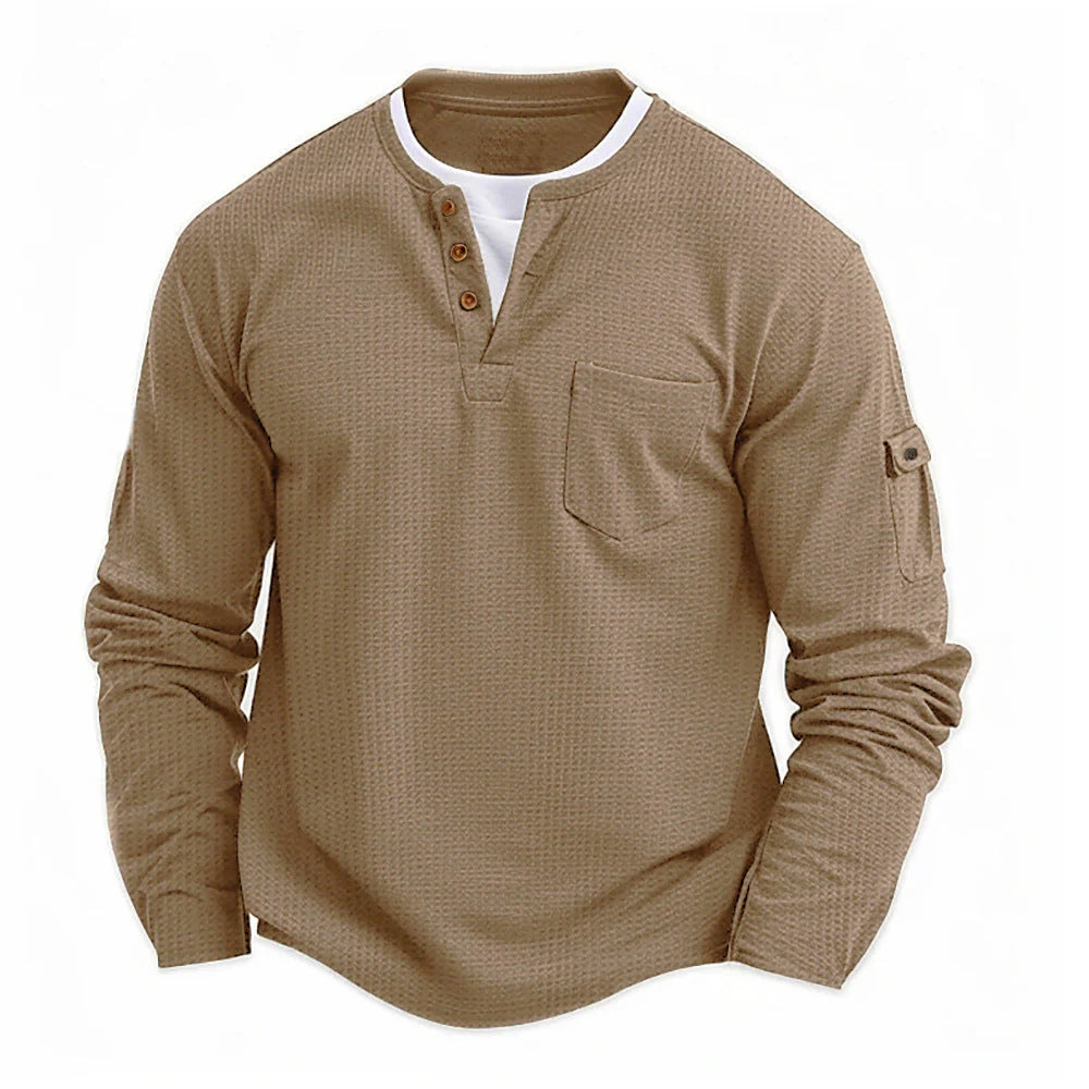 Chemise Manches Longues Homme – Design Boutonné Moderne Décontracté