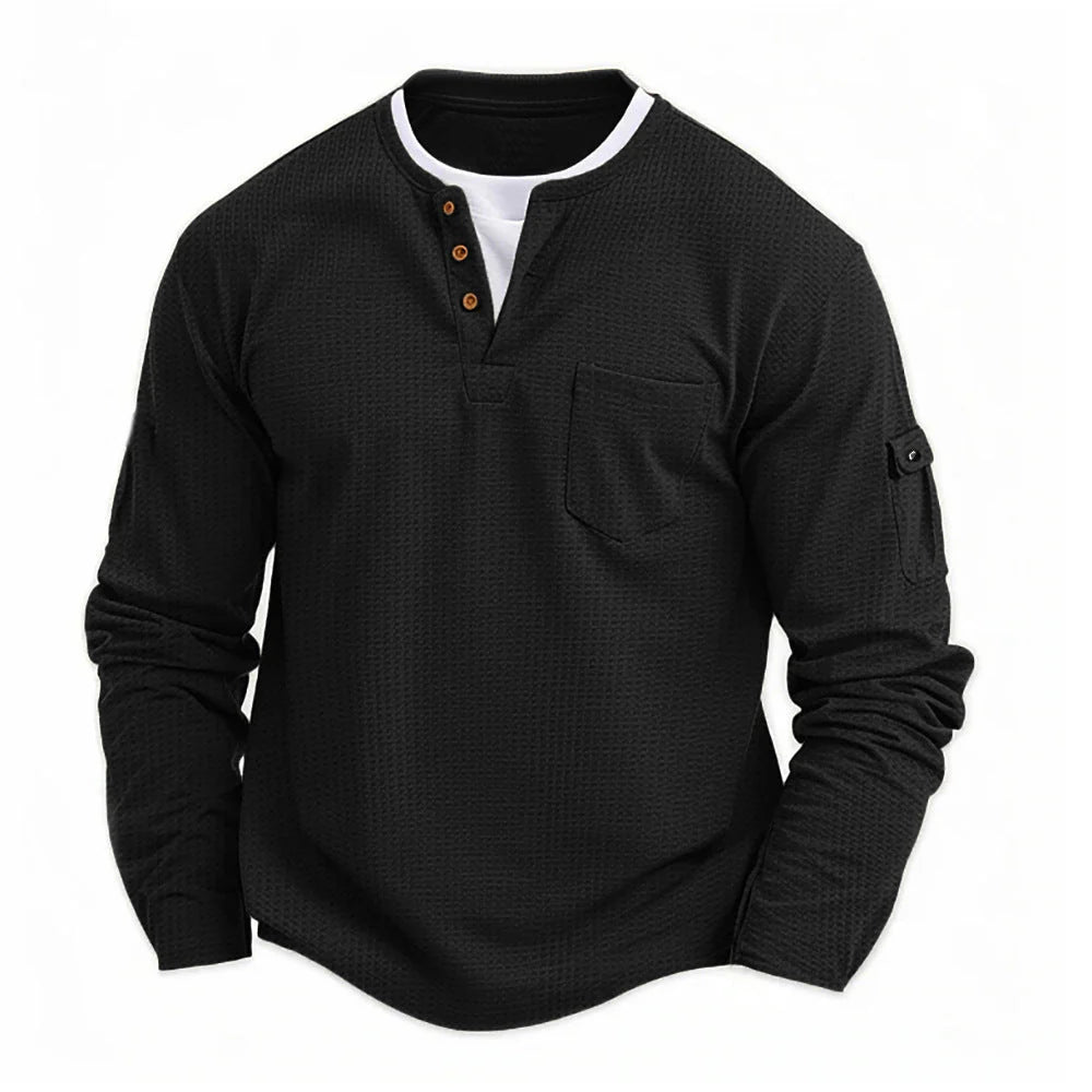 Chemise Manches Longues Homme – Design Boutonné Moderne Décontracté