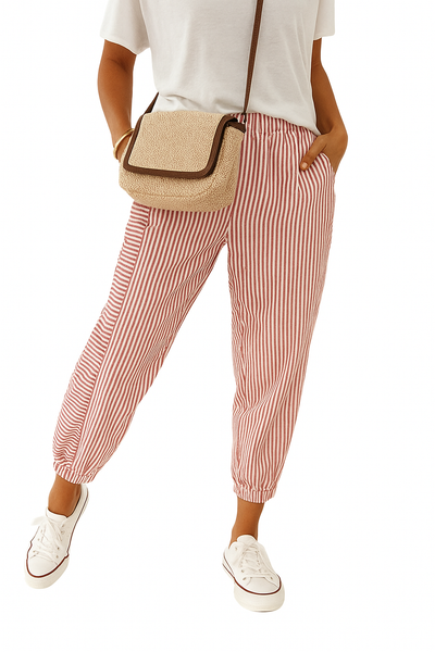 Pantalon rayé classique pour femmes