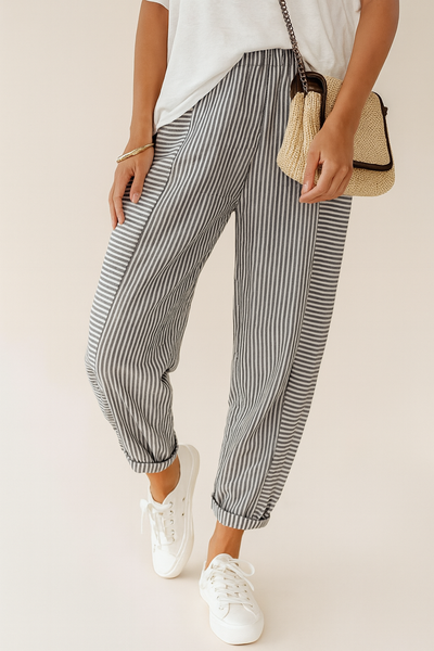 Pantalon rayé classique pour femmes