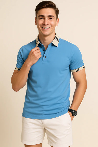 Polo Classique pour Homme – Bleu clair