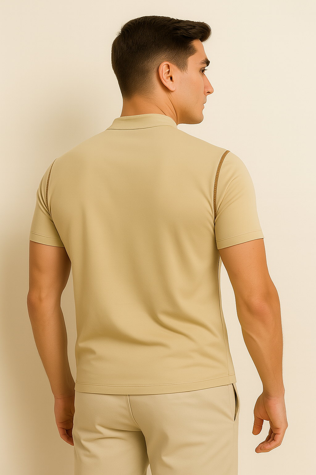 Polo Élégant Décontracté-Chic pour Homme – Beige