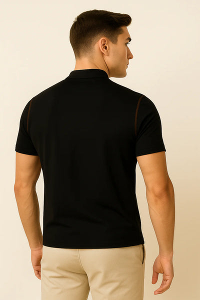 Polo Élégant Décontracté-Chic pour Homme – Noir