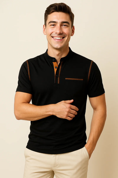 Polo Élégant Décontracté-Chic pour Homme – Noir