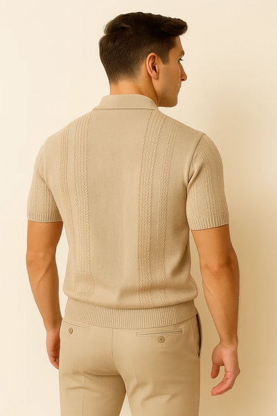 Polo Élégant pour Homme – Beige