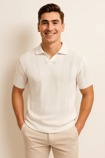Polo Élégant pour Homme – Blanc