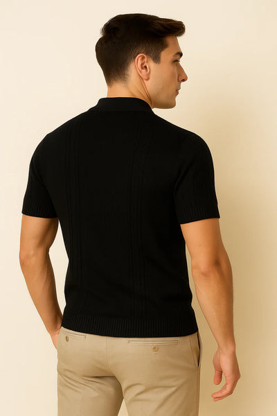 Polo Élégant pour Homme – Noir