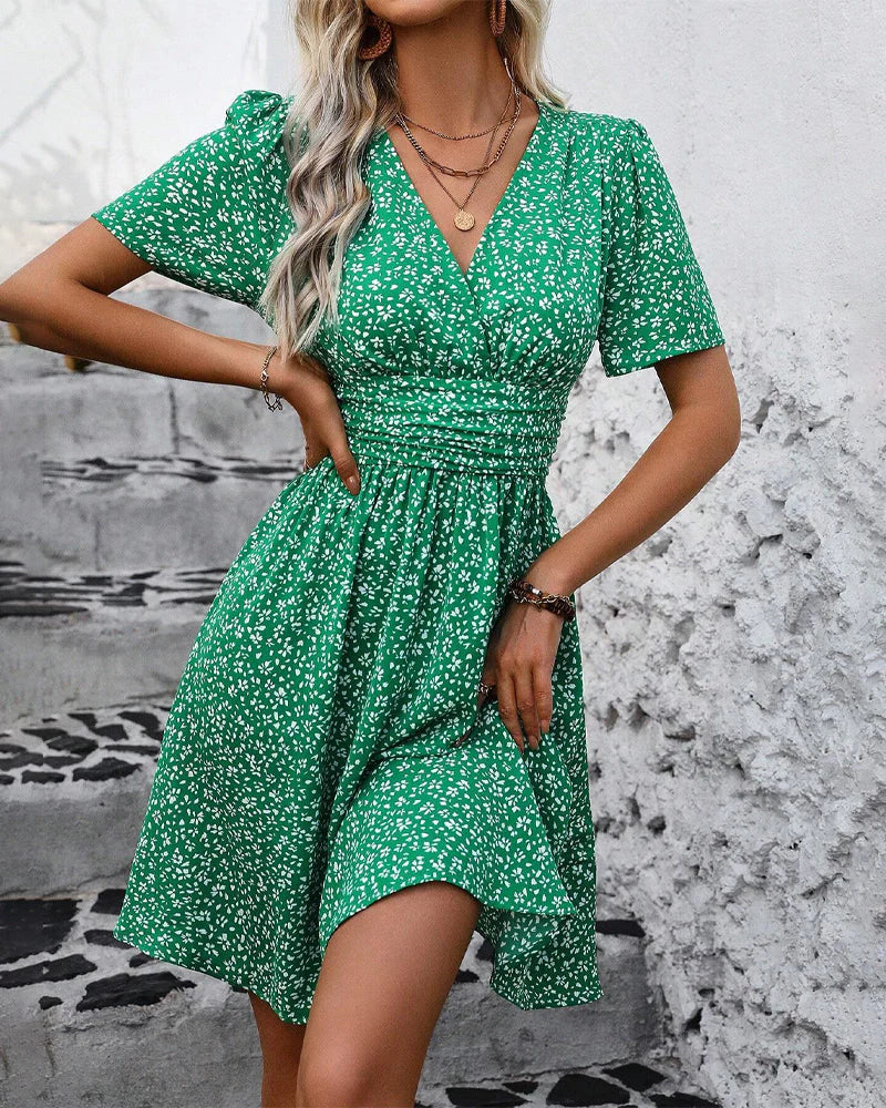Robe Boho décontractée à manches courtes pour femmes