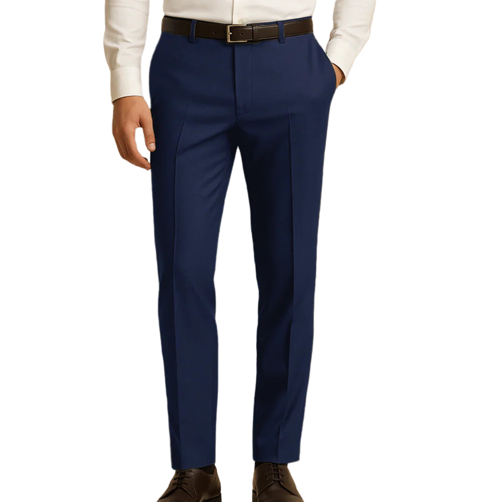 Pantalon Habillé pour Homme – Coupe Droite avec Détails Raffinés