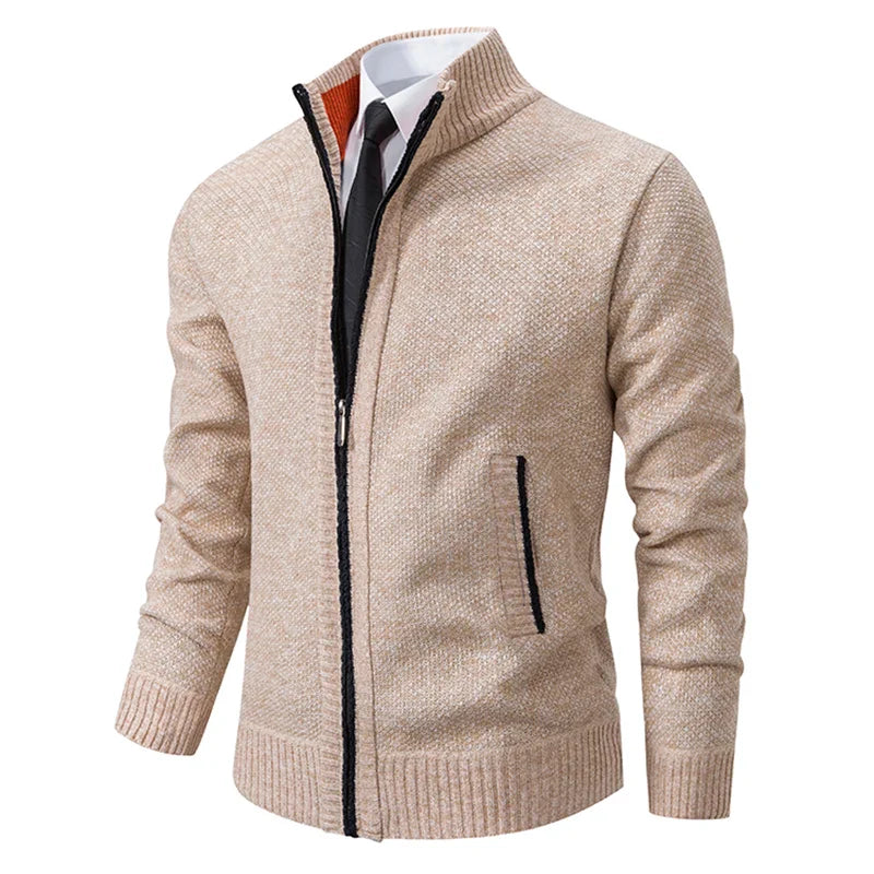 Pull Zippé Homme – Maille Raffinée avec Finition Moderne