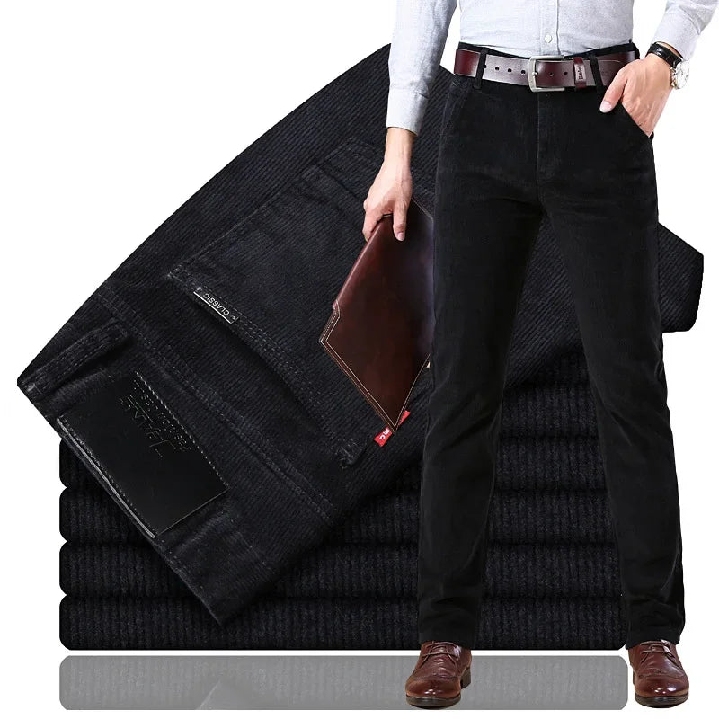 Pantalon Velours Côtelé Homme – Coupe Droite Intemporelle Texturée