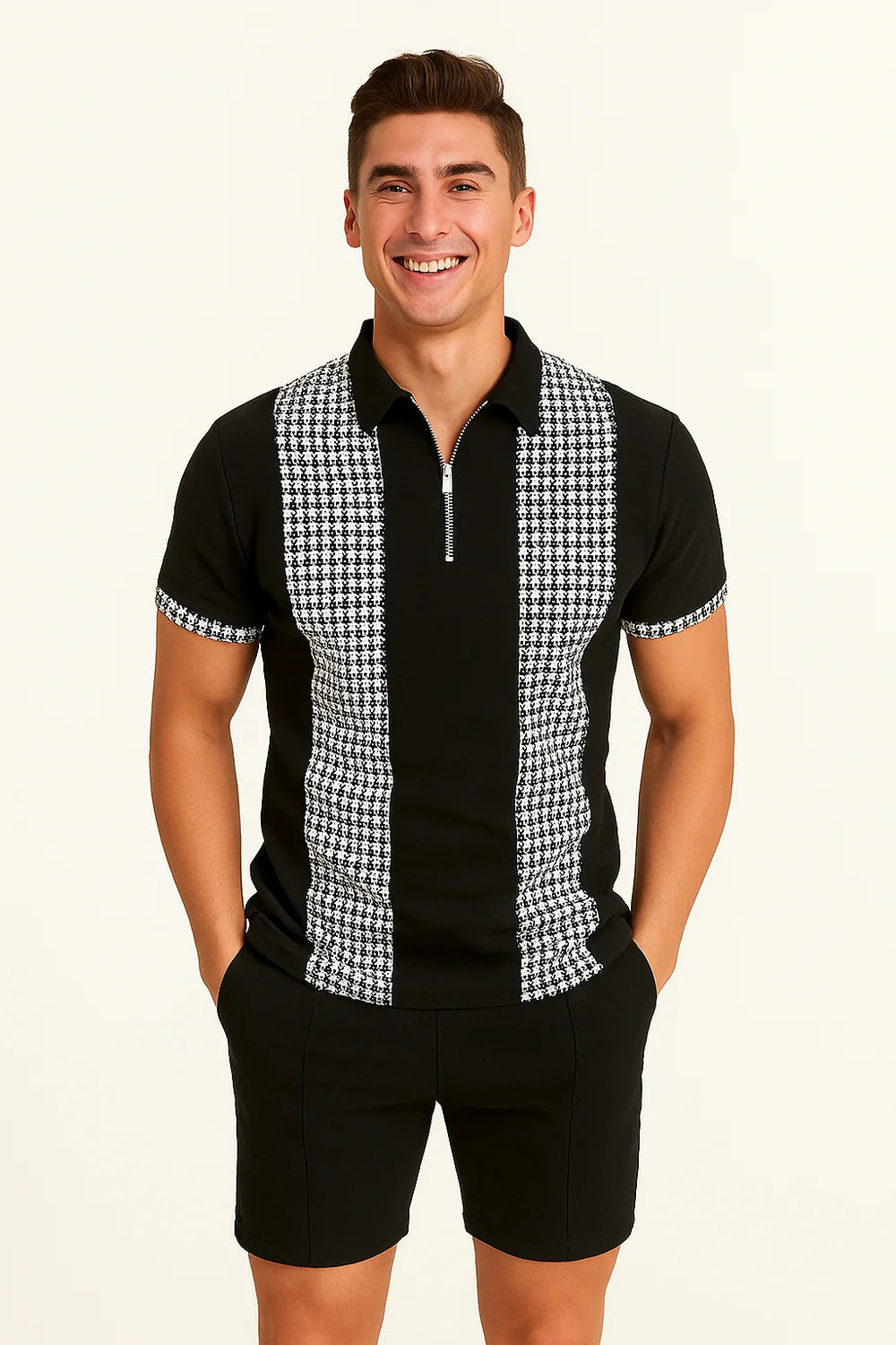 Ensemble Tendance pour Homme pour l'Été – Rayé Noir