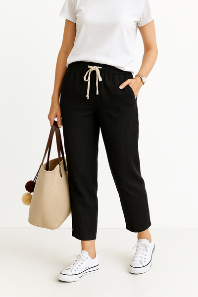 Pantalon d'été classique à jambes droites pour femmes