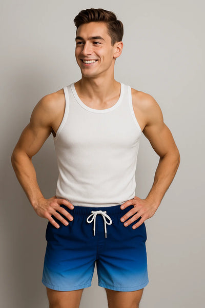 Short de plage estival tendance pour homme – Bleu foncé