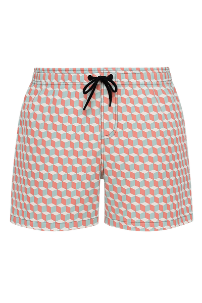 Short de plage estival tendance pour homme – Motifs roses