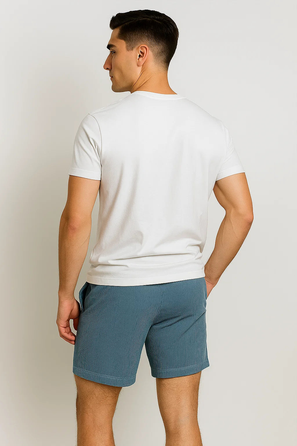 Shorts d'Été en Velours Côtelé Tendance pour Homme – Bleu