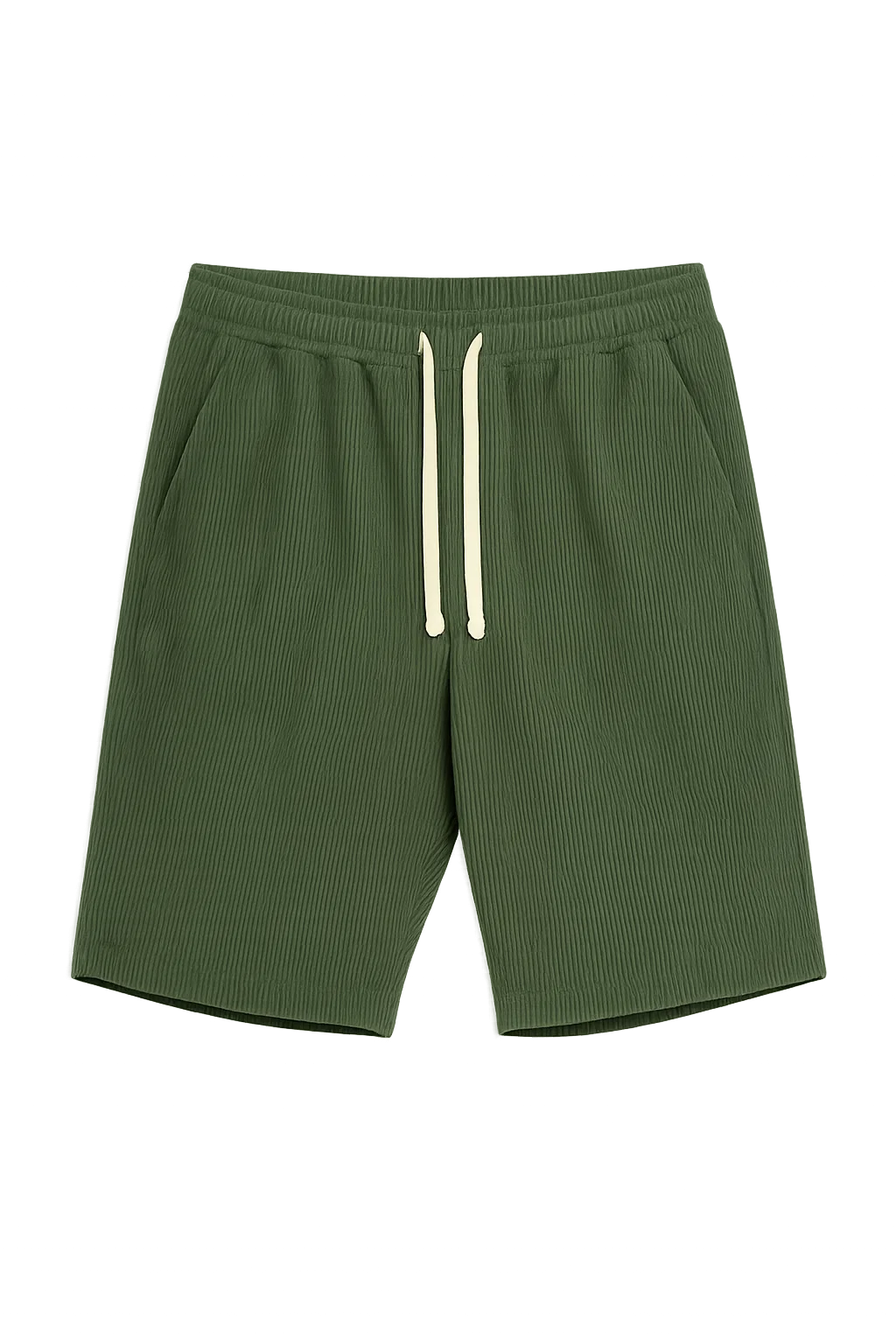 Shorts d'Été en Velours Côtelé Tendance pour Homme – Vert