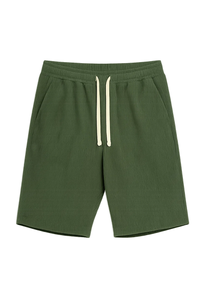 Shorts d'Été en Velours Côtelé Tendance pour Homme – Vert