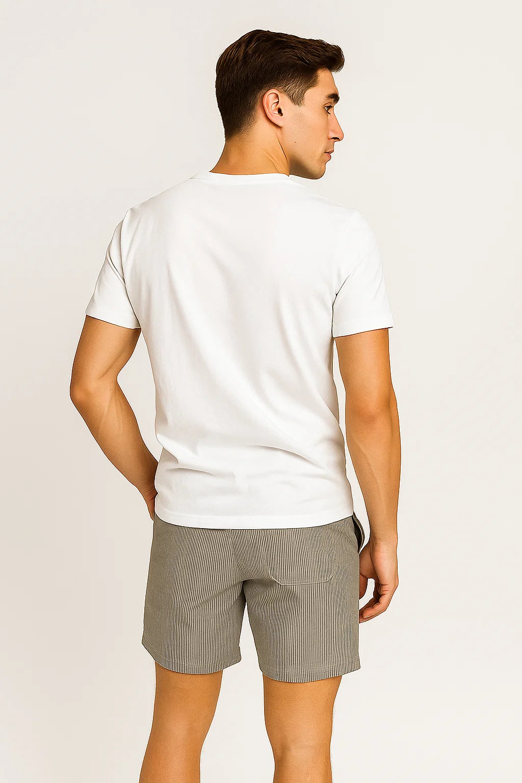 Shorts d'Été en Velours Côtelé Tendance pour Homme – Gris