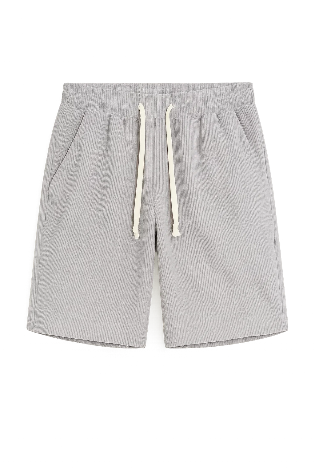 Shorts d'Été en Velours Côtelé Tendance pour Homme – Gris