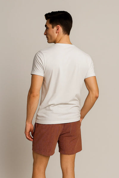Shorts d'Été en Velours Côtelé Tendance pour Homme – Rose