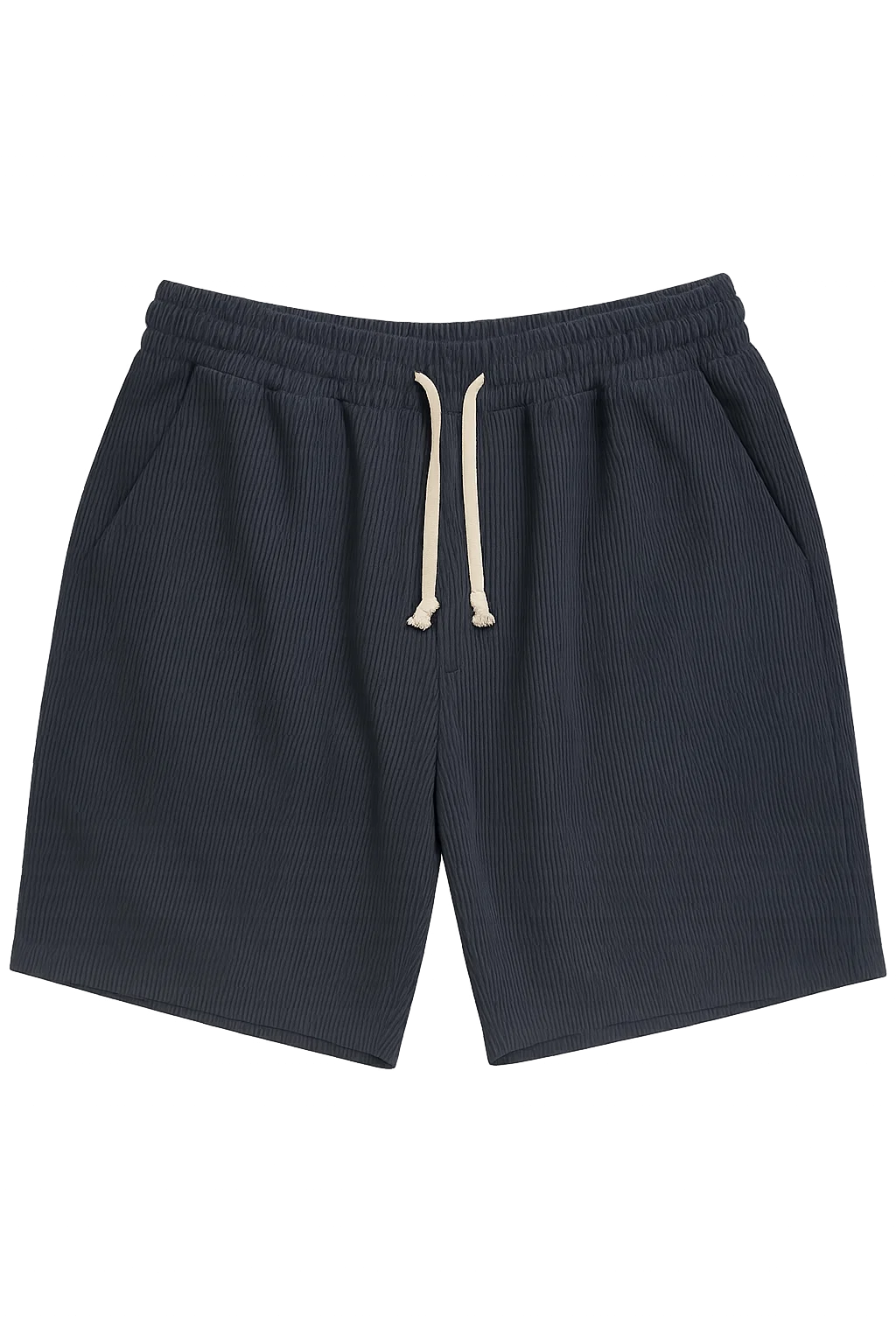 Shorts d'Été en Velours Côtelé Tendance pour Homme – Bleu Marine
