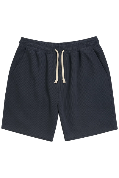 Shorts d'Été en Velours Côtelé Tendance pour Homme – Bleu Marine