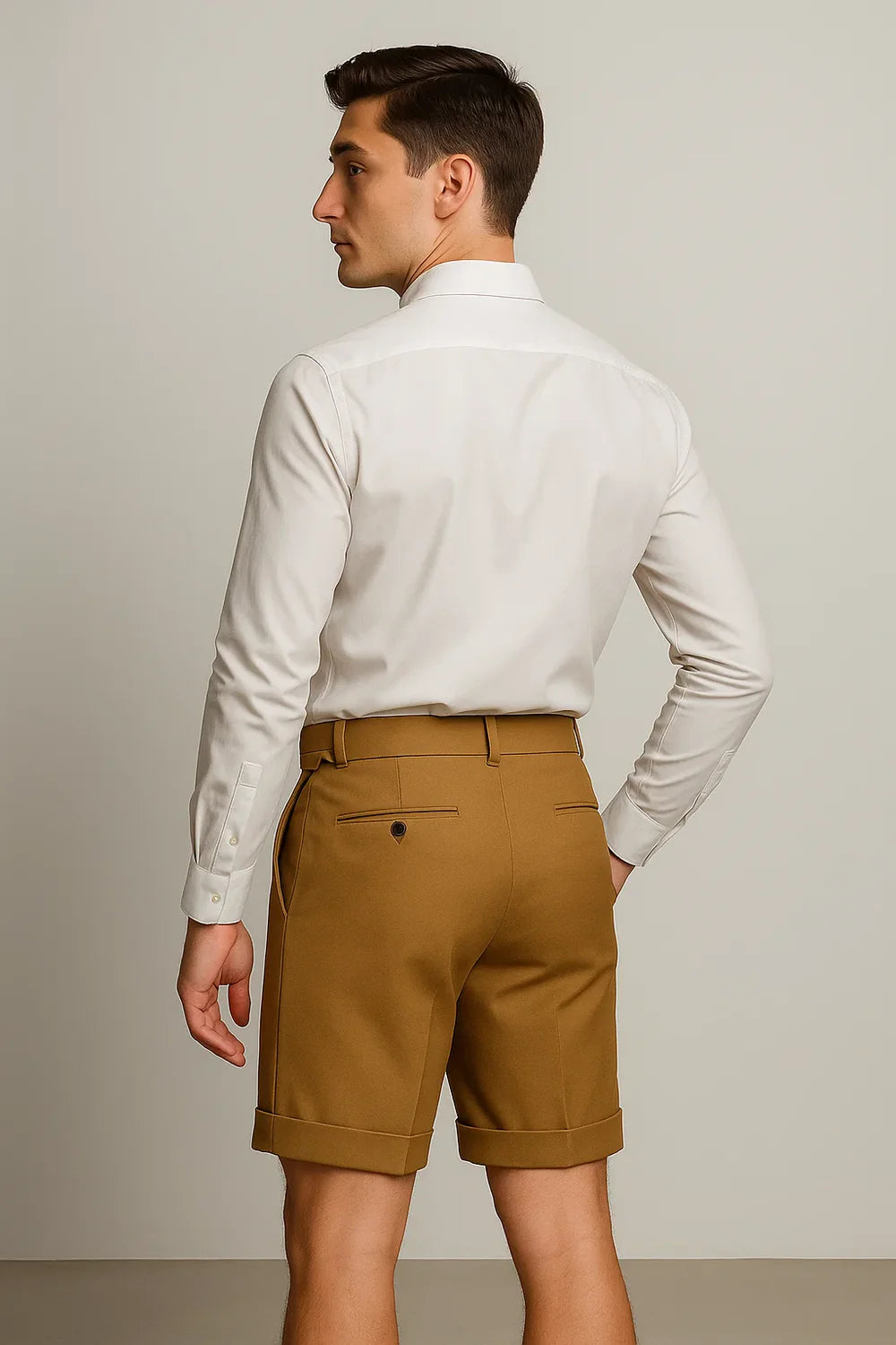 Short Classique Décontracté-Chic pour Homme – Beige