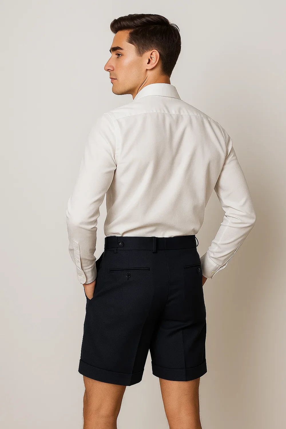 Short Classique Décontracté-Chic pour Homme – Noir
