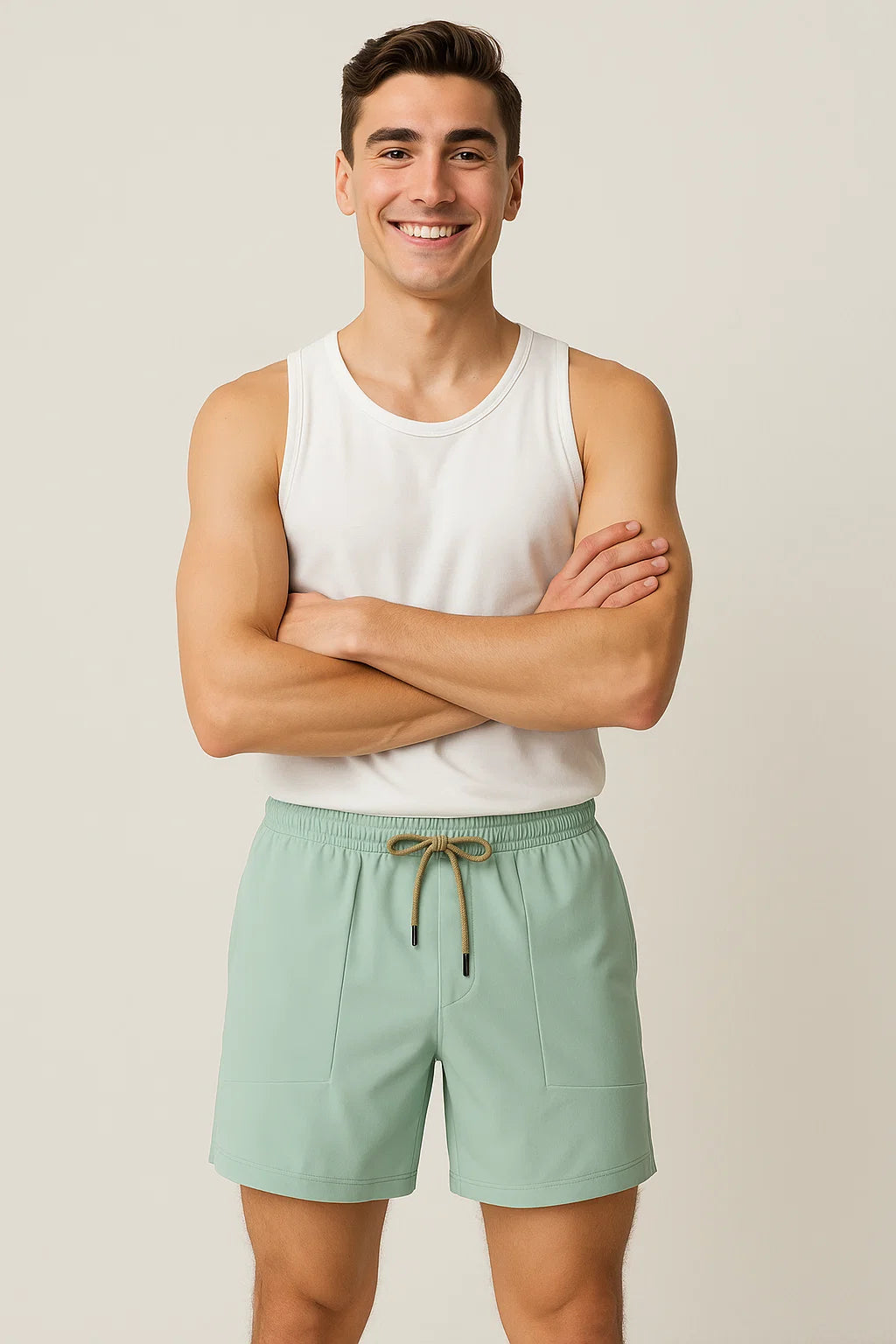Short d'Été pour Homme au Style Moderne – Vert