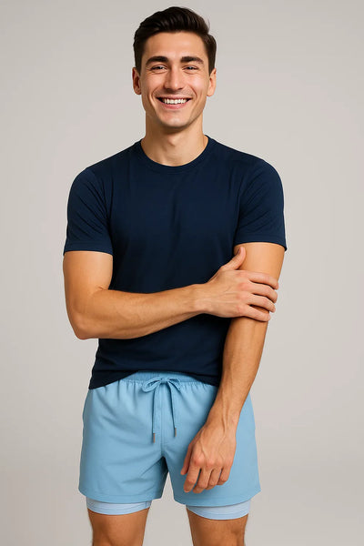 Short de Bain Décontracté d'Été pour Homme – Bleu Clair