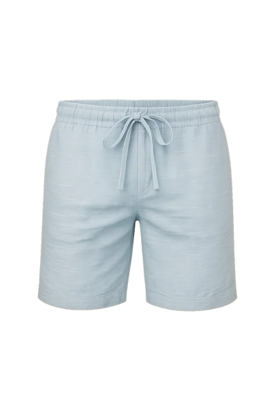 Short d'Été en Lin au Style Moderne pour Homme – Bleu