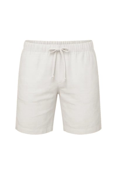 Short d'Été en Lin au Style Moderne pour Homme – Blanc