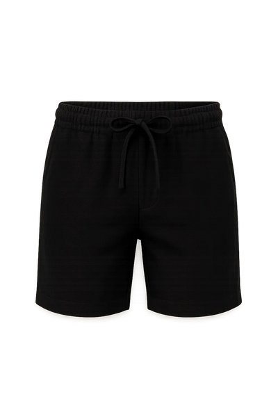 Short d'Été en Lin au Style Moderne pour Homme – Noir