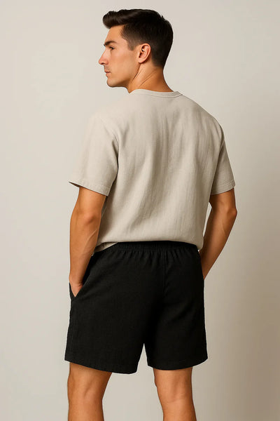 Short d'Été Décontracté au Style Moderne pour Homme – Noir