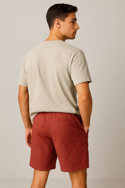 Short d'Été Décontracté au Style Moderne pour Homme – Rouge