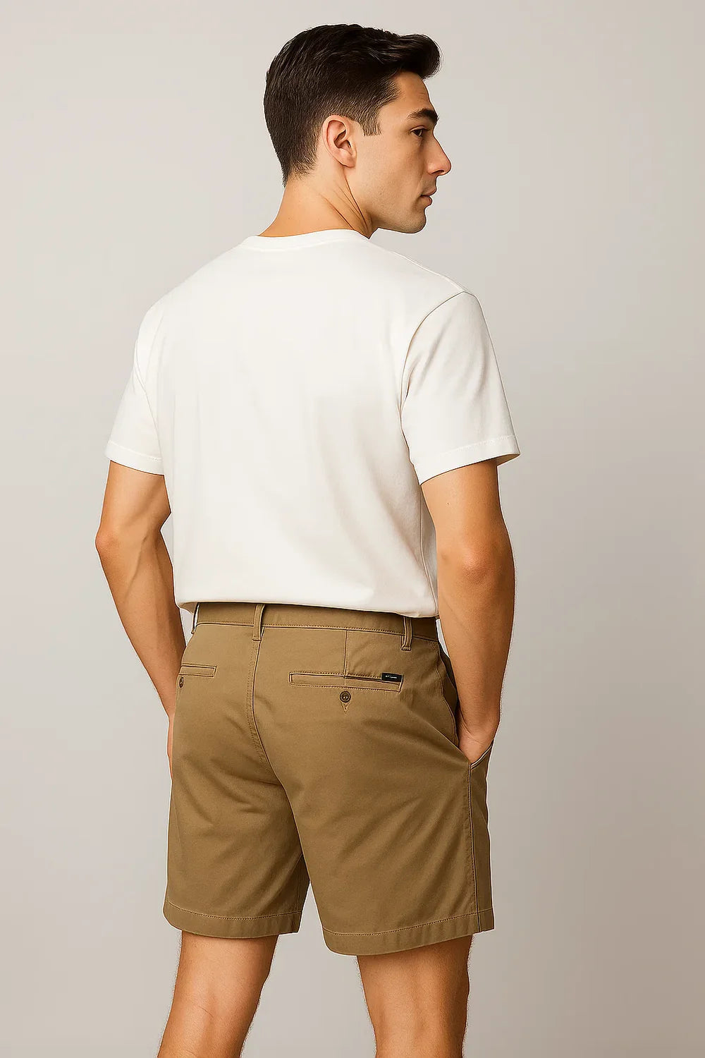 Short d'Été Décontracté Tendance pour Homme – Kaki
