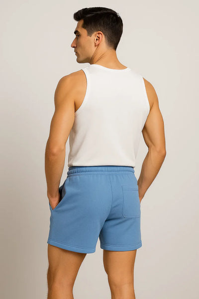 Short d'Été Ajusté Moderne pour Homme – Bleu