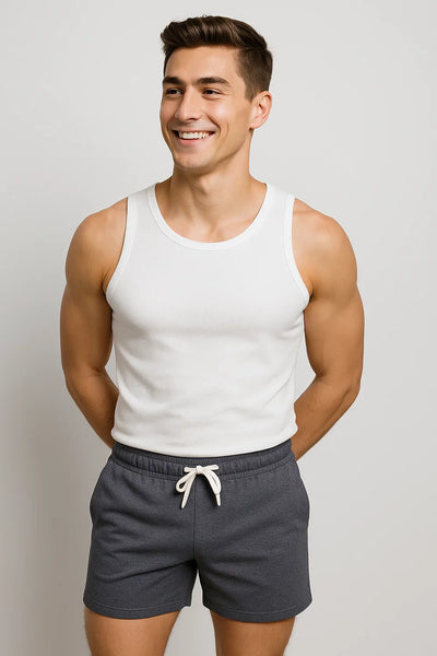 Short d'Été Ajusté Moderne pour Homme – Gris foncé