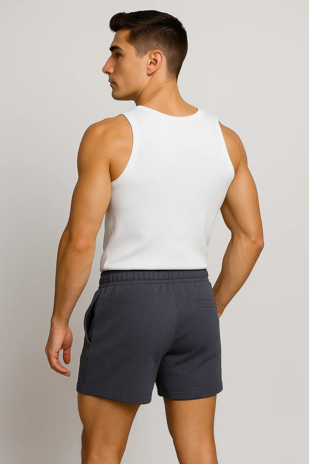 Short d'Été Ajusté Moderne pour Homme – Gris foncé