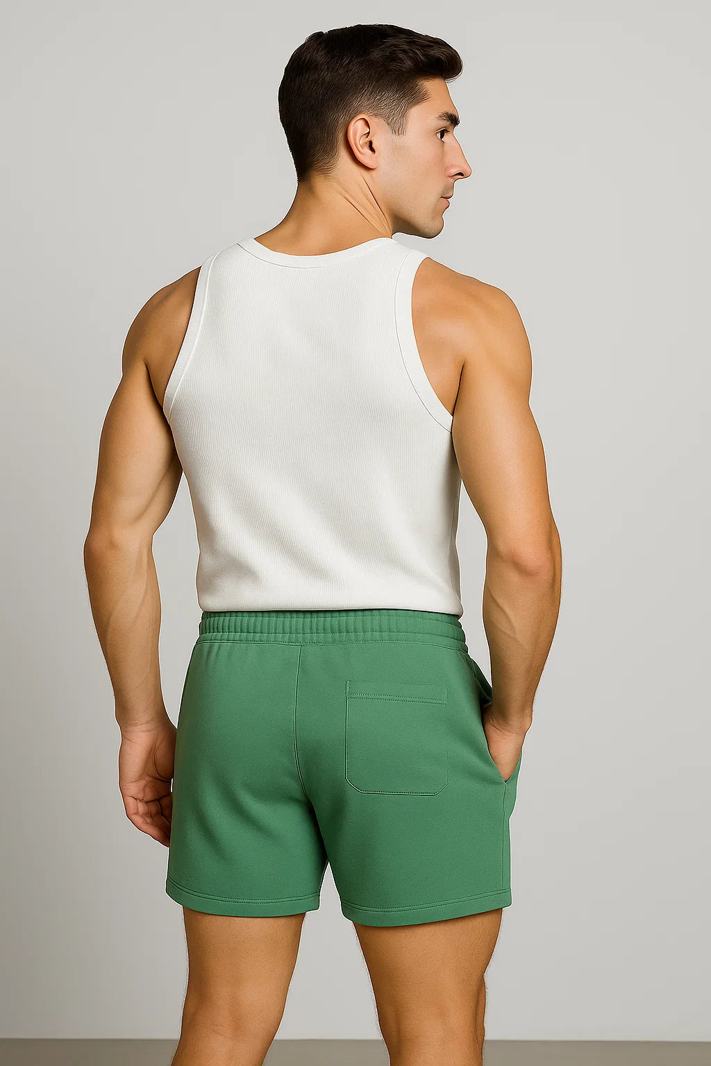Short d'Été Ajusté Moderne pour Homme – Vert