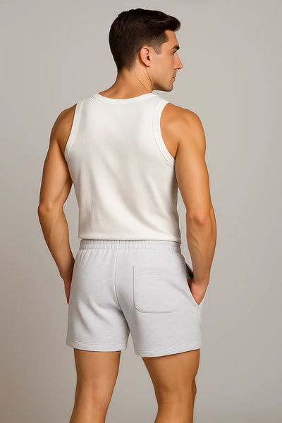 Short d'Été Ajusté Moderne pour Homme – Blanc