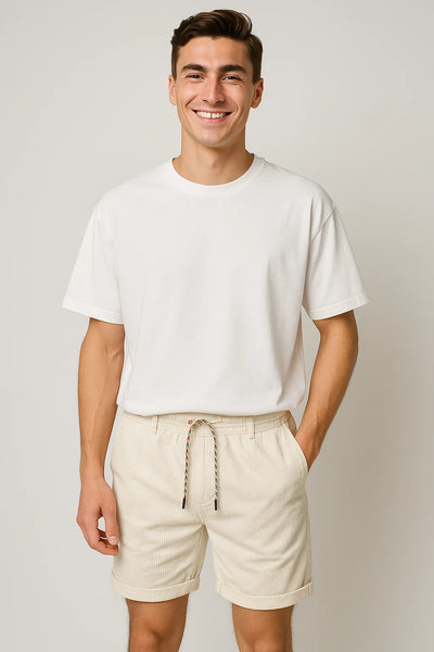Short d'Été Tendance pour Homme – Blanc