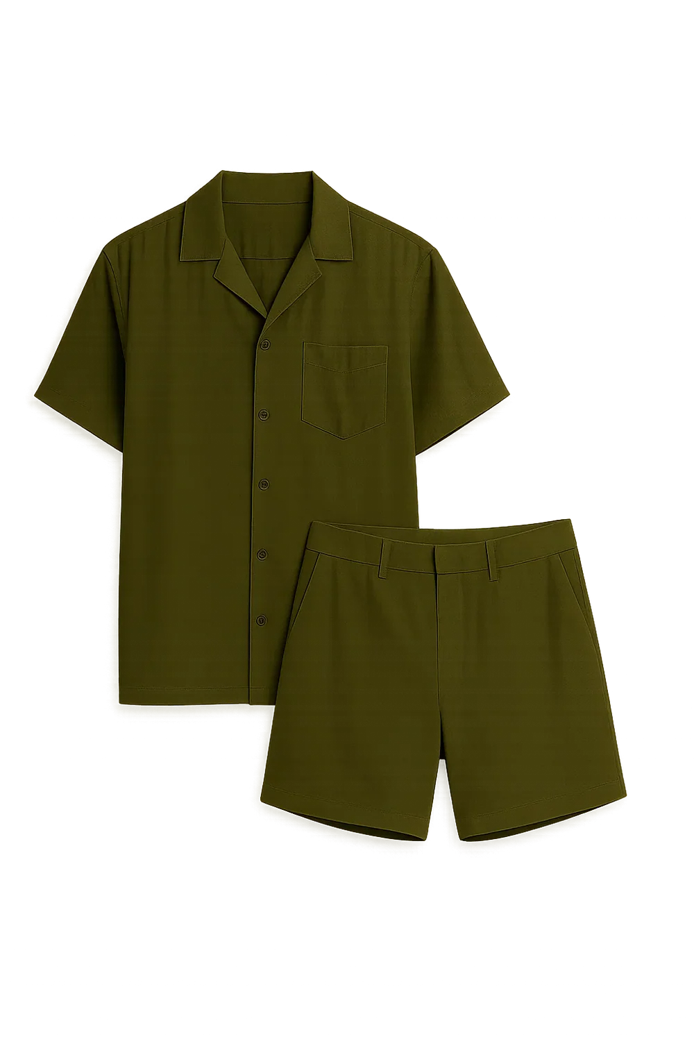 Ensemble en Lin pour Homme au Style Moderne – Vert Foncé