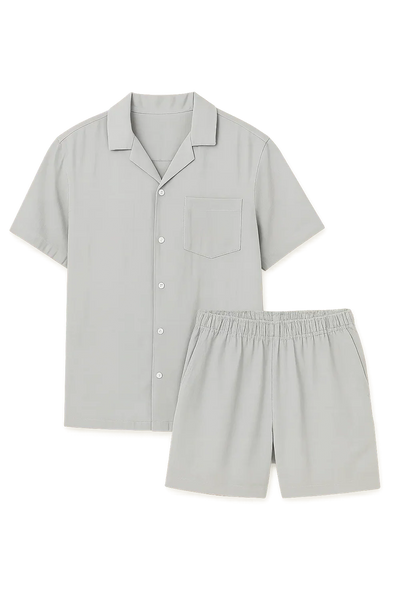 Ensemble en Lin pour Homme au Style Moderne – Gris Foncé