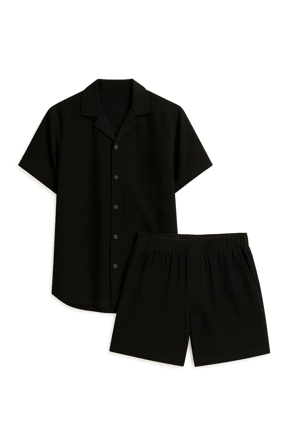 Ensemble en Lin pour Homme au Style Moderne – Noir Foncé